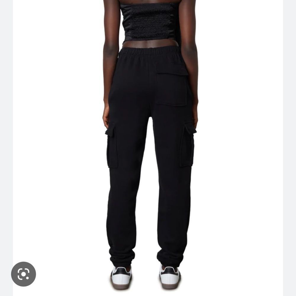 Nia Black Cargo cotton sweatpant